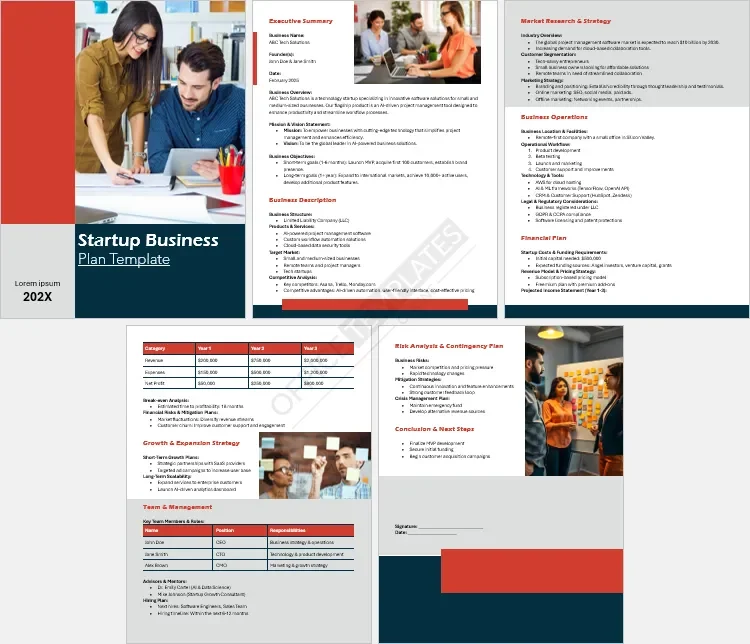 Startup Business Plan Template