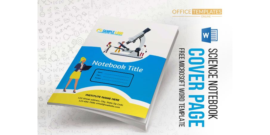 Scientific Notebook Cover Page Design - B5 Size