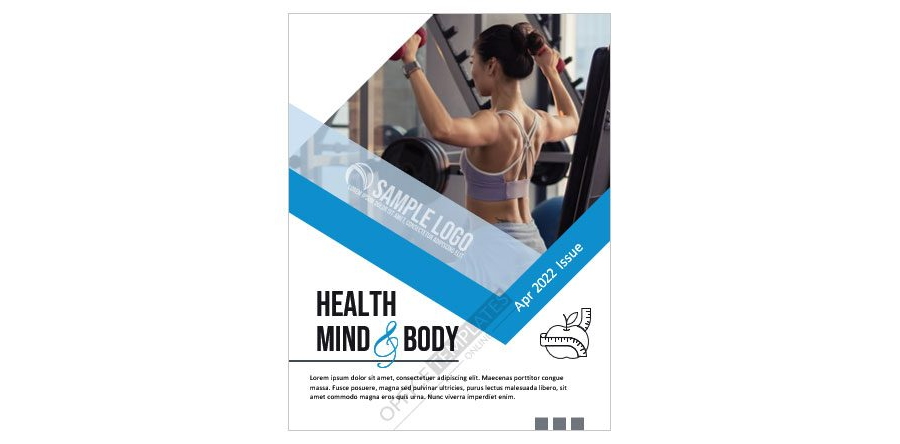 Download Health Magazine Cover Page Template for Microsoft Word