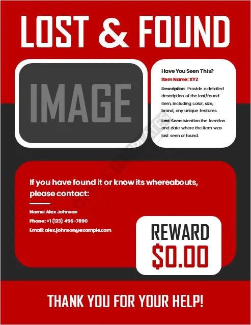 Lost and Found Flyer Template