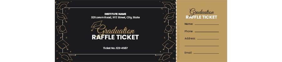 Graduation Raffle Ticket Template in MS Word