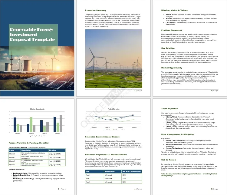 Renewable Energy Investment Proposal Template
