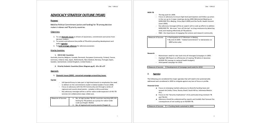 Download Advocacy Strategy Outline Template