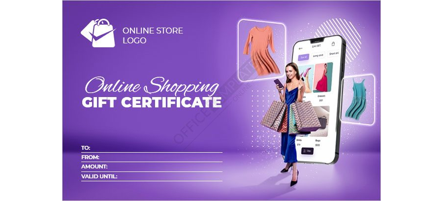Online Shopping Gift Certificate Template