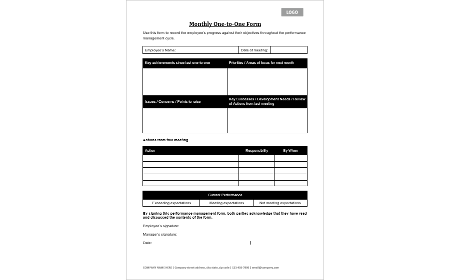 Employee Objectives Progress Report