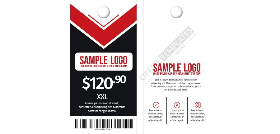 Price HangTag Design Template in MS Word