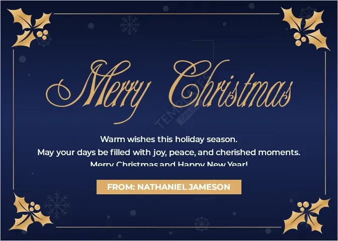 Elegant Minimalist Christmas Greeting Card