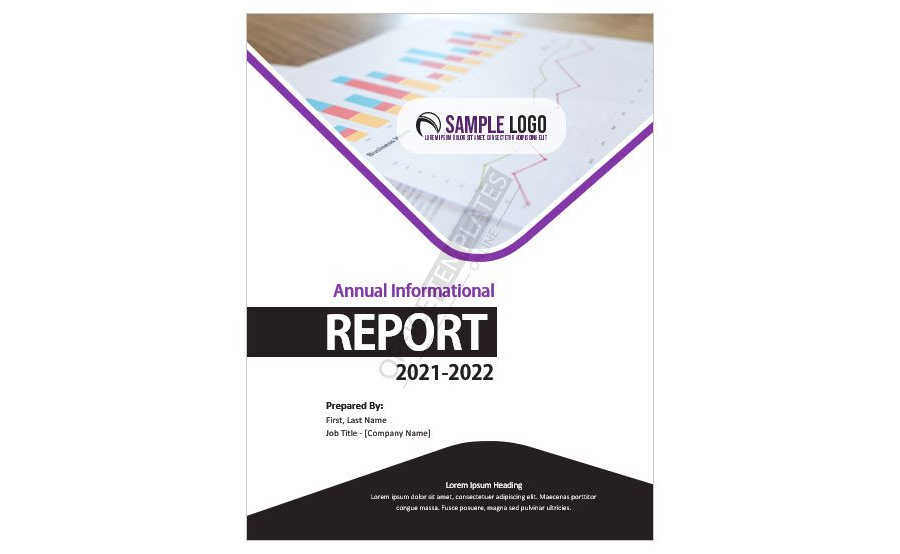 Download Informational Report Cover Page Template for MS Word