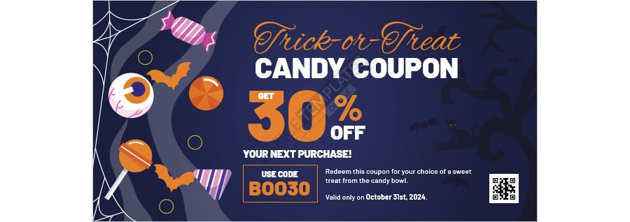 Trick-or-Treat Candy Coupon Template