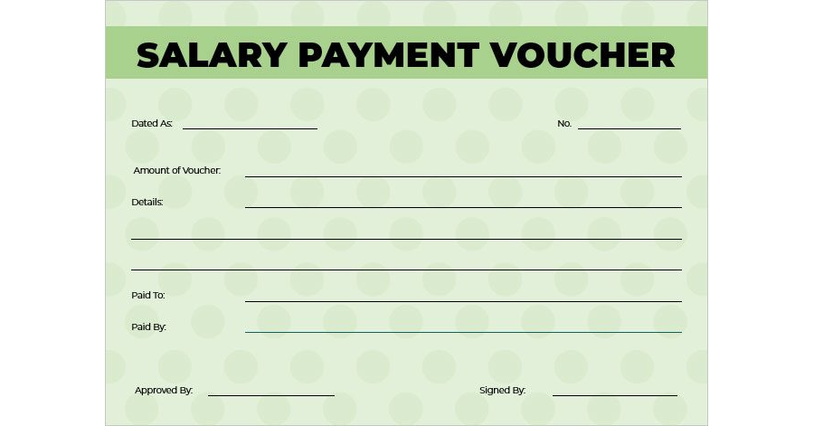 Salary Payment Voucher Template in MS Word Format