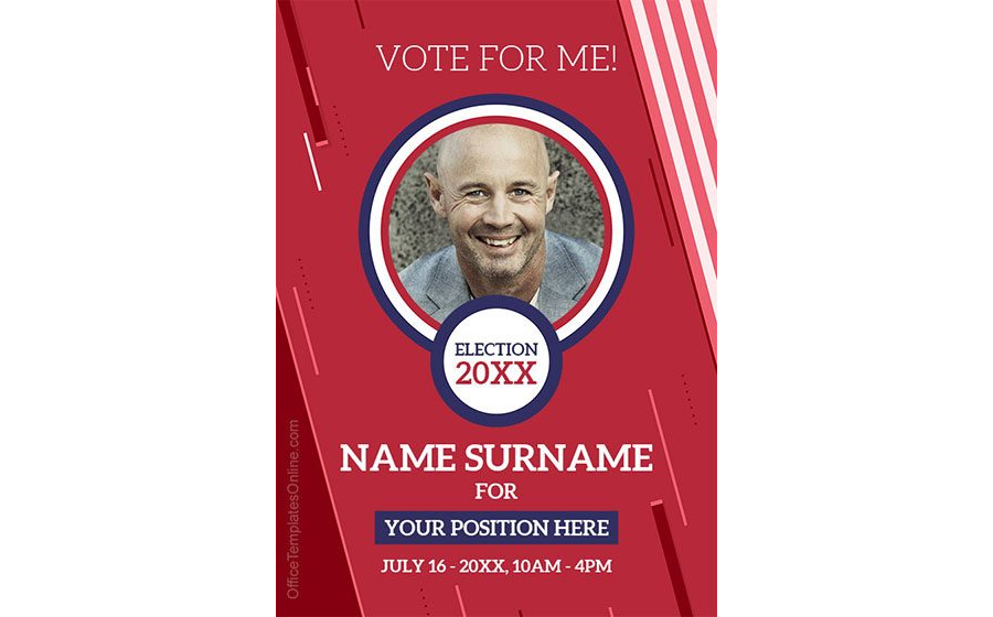 Election Campaign Announcement Flyer Template in MS Word