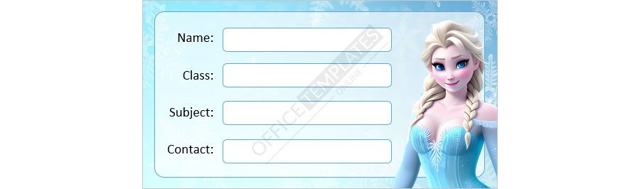 Elsa Name Tag Template