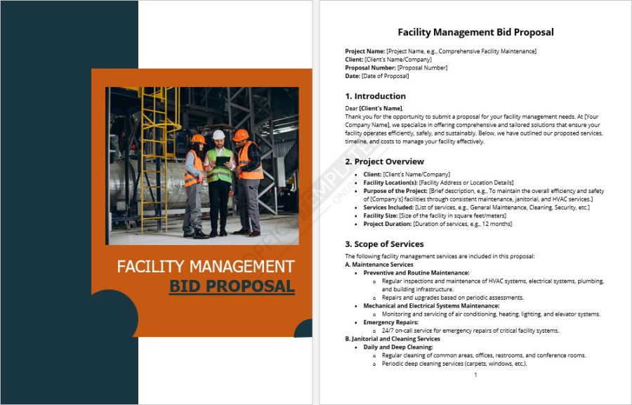 Facility Management Bid Proposal Template