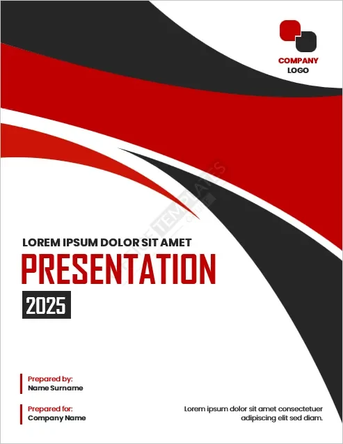 Presentation Cover Page Template
