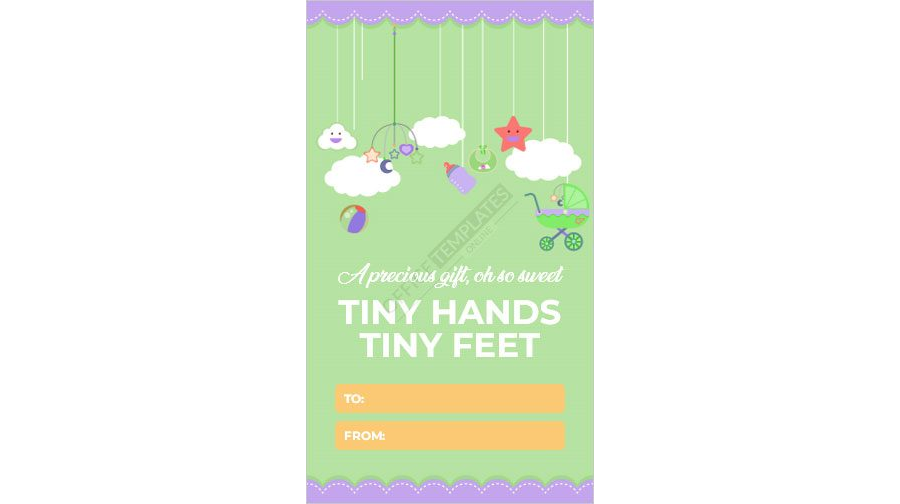 Baby Shower Gift Tag Template