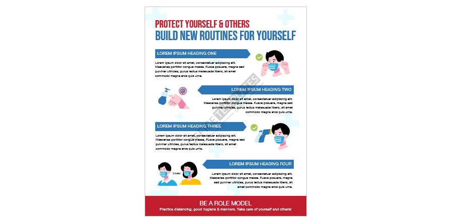 Download COVID-19 Build New Routine School Flyer Template in MS Word
