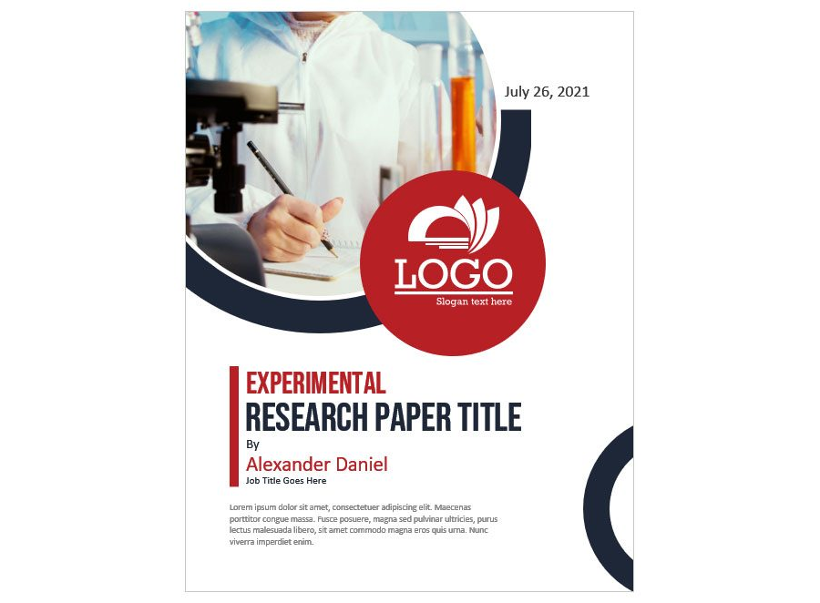 Download Experimental Research Paper Cover Page Design in MS Word