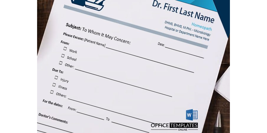 Doctor's Note Template - 06