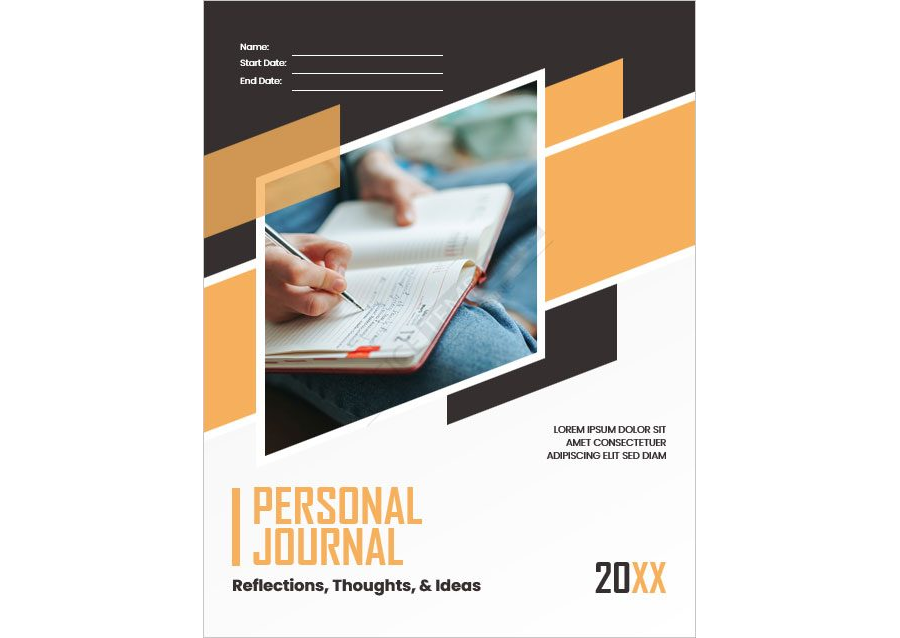 Personal Journal Cover Page Template