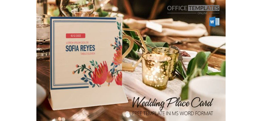 Wedding Place Card Template in MS Word - 9