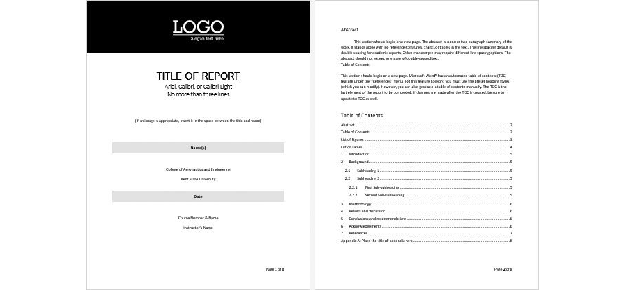 Download Technical Report Outline Template