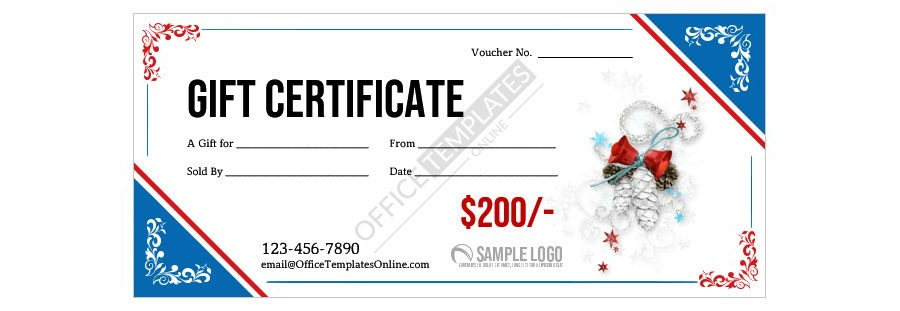 Download Holidays Gift Certificate Format in MS Word