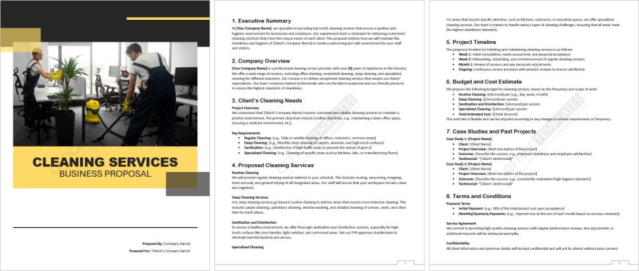 Cleaning Services Business Proposal Template