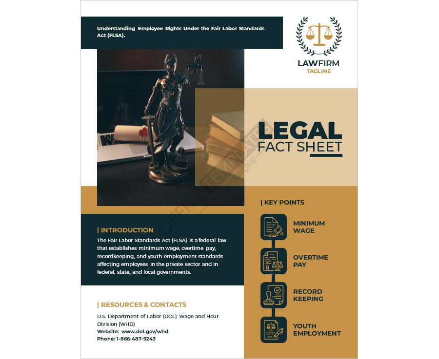 Legal Fact Sheet Template