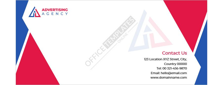 Advertising Agency Envelope Template in MS Word Format