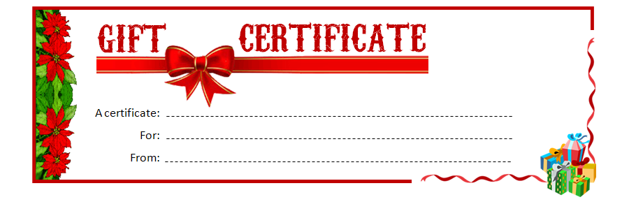 Download Printable Gift Certificate Template for MS Word
