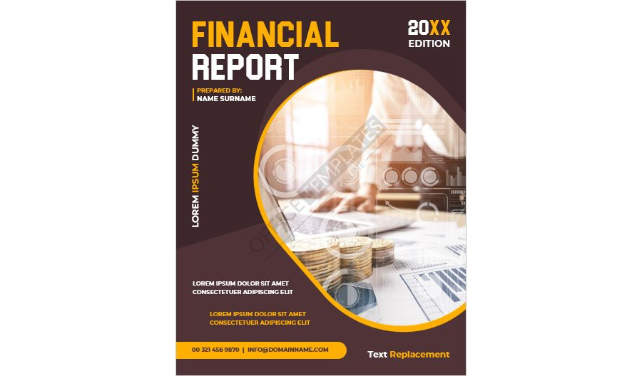Financial Report Cover Page Template for MS Word