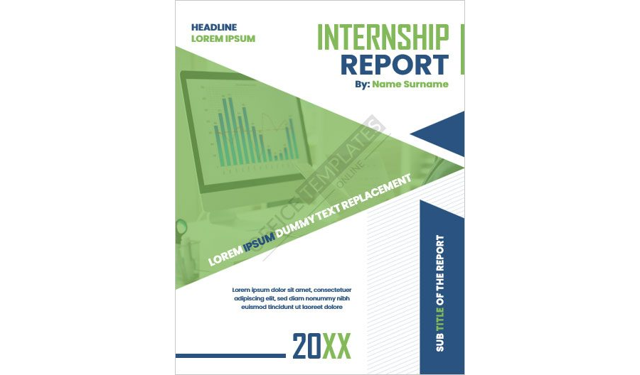 Internship Report Cover Page Template for MS Word