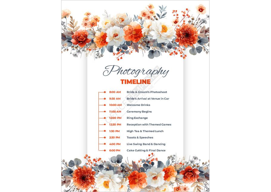 Photography Timeline Template
