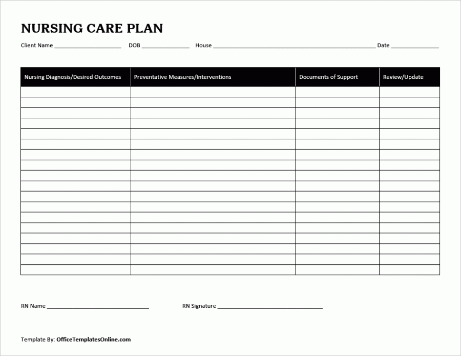 Nursing Patient Care Plan - PDF