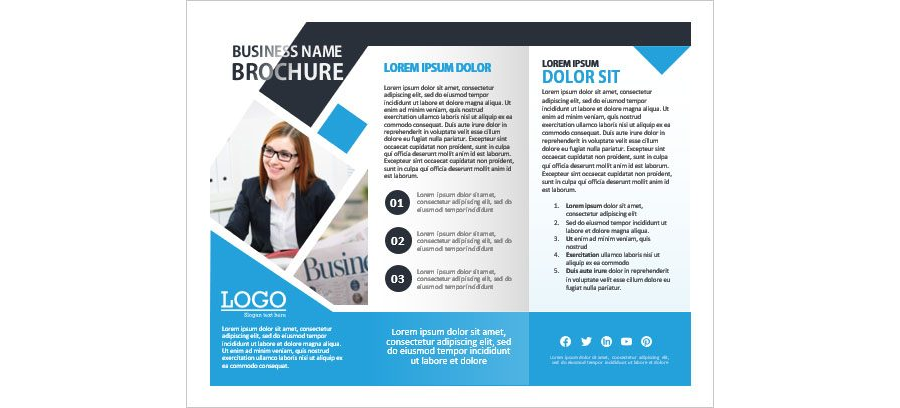 Download Beautiful Business Tri-Fold Brochure Template for MS Word
