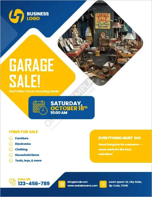 Garage Sale Flyer Template