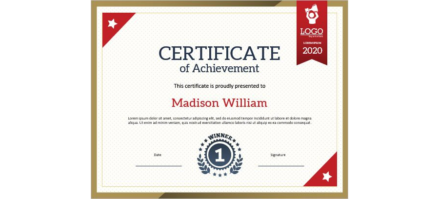 Download Certificate of Achievement Template