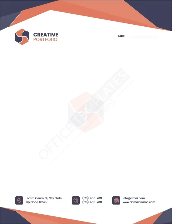 Creative Portfolio Letterhead Template