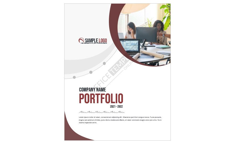 Download Beautiful Agency Portfolio Cover Page Format in Microsoft Word
