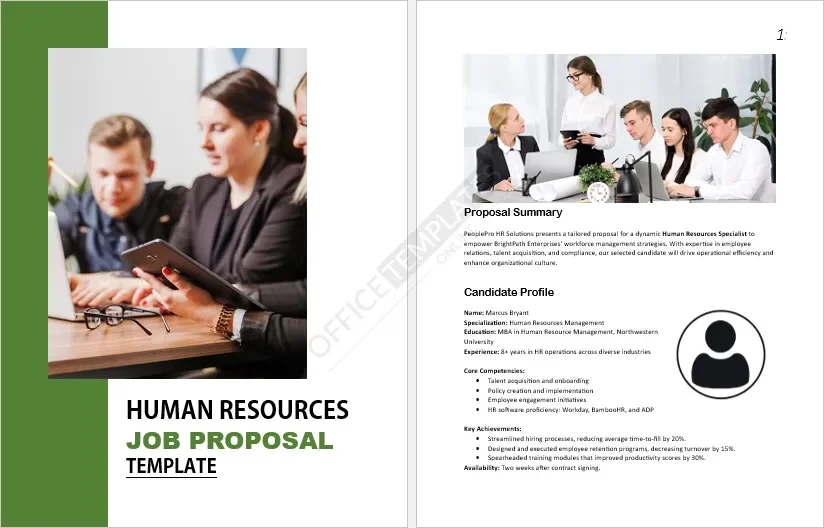 Human Resources Job Proposal Template