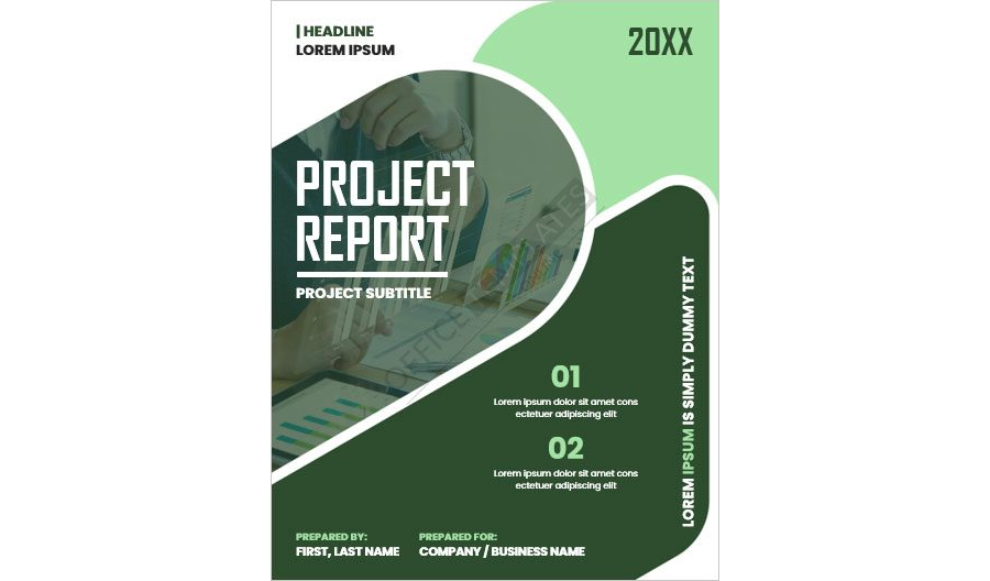 Project Report Cover Page Template for MS Word