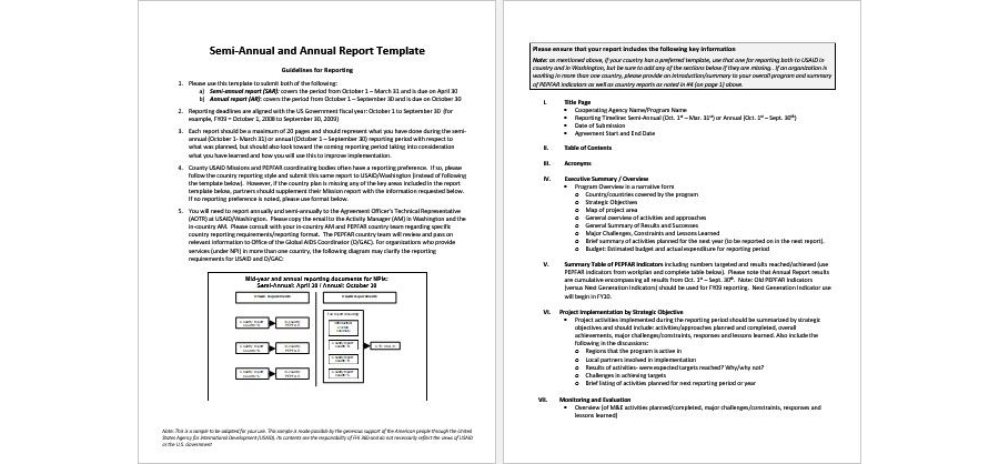 Download Semi-Annual and Annual Report Template