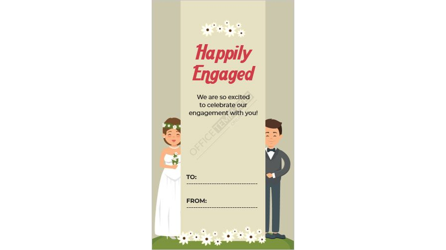 Engagement Party Gift Tag Template