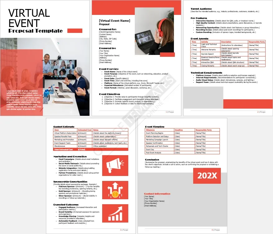 Virtual Event Proposal Template