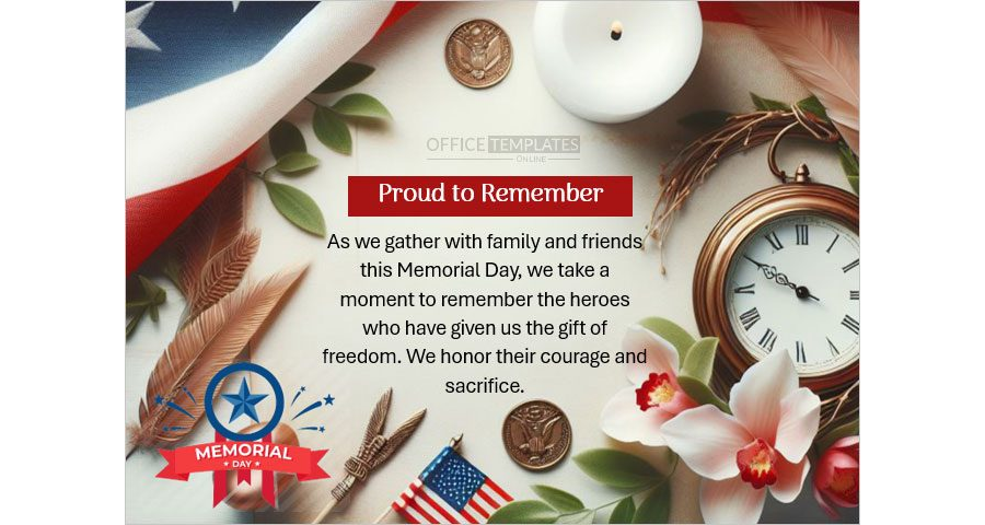 Proud to Remember Card Template