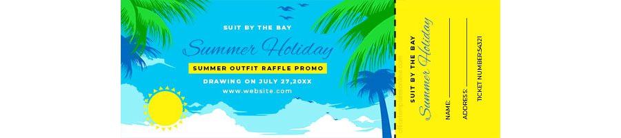 Holiday Raffle Ticket Template in MS Word