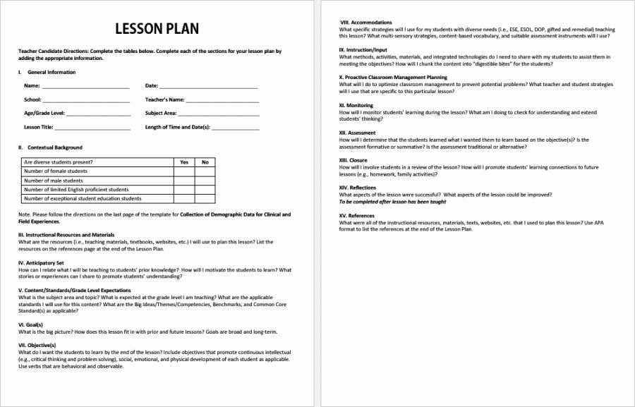 PDF Lesson Plan Template