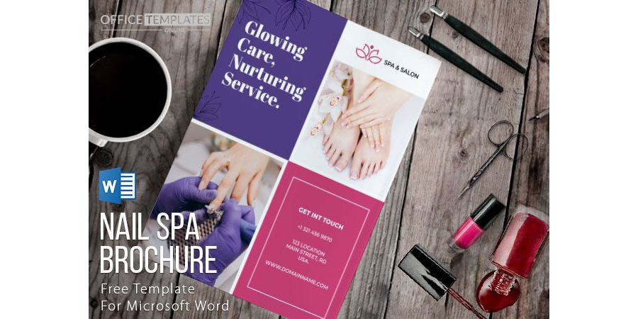 Nail Spa Brochure Design Template in MS Word