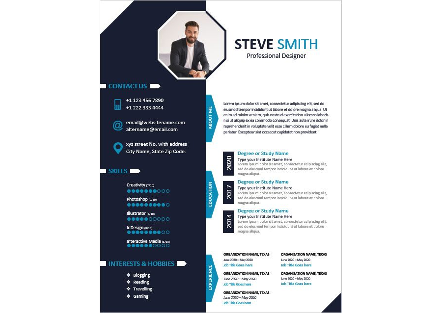 Download Creative Resume Template for any kind of Job