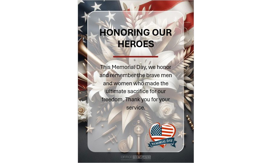 Honoring our Heros Card Template